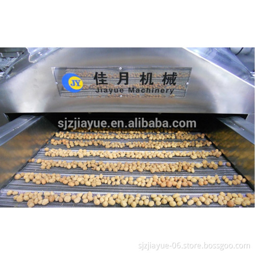 Continuous deep frying machine for peanut